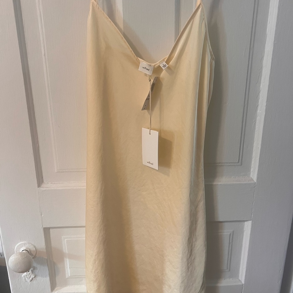 Elegant Yellow Mini Slip Dress